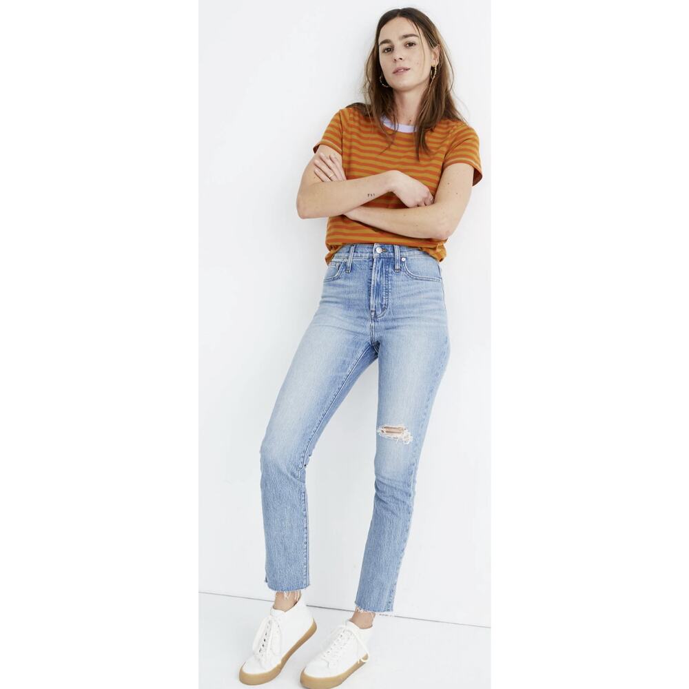 Madewell The Perfect Vintage Crop Jean Rosabelle Wash: Comfort Stretch Edition‎